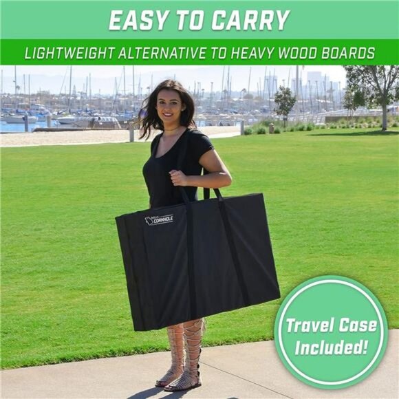 Classic Cornhole Set – Includes 8 Bean Bags, Travel Case and Game Rules - Picture 5 of 6